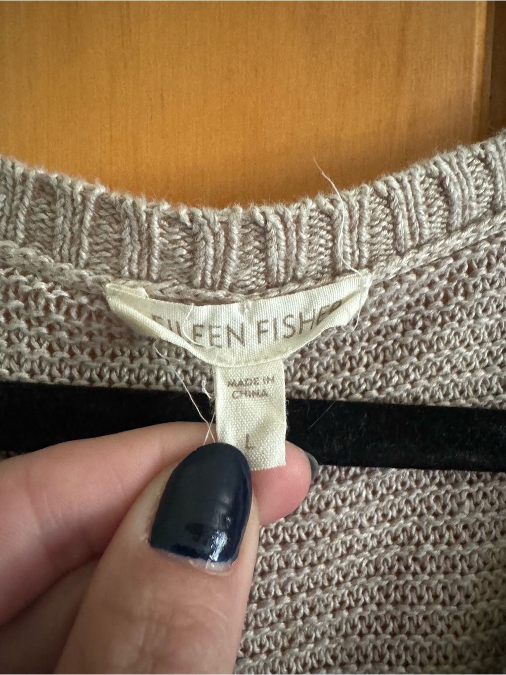 Linen lightweight knit tunic by Eileen fisher size large - Picture 2 of 7